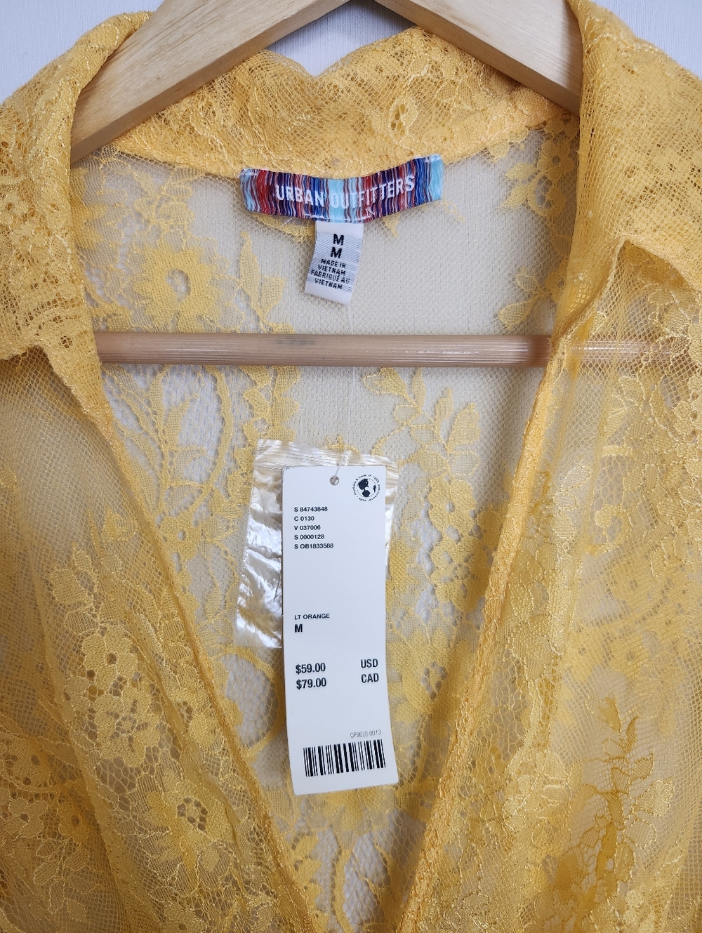 Urban Outfitters 'Connie' Sheer Lace Mini Dress Size M - Picture 5 of 9